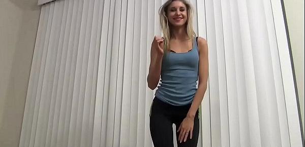  I want to feel your cock rubbing against my yoga pants JOI